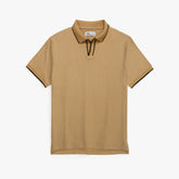 ZR PREMIUM MEN'S V NECK POLO SHIRT (KHAKI)
